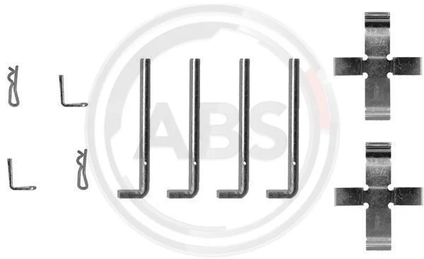 Kit d'accessoires, plaquette de frein à disque A.B.S. 0968Q