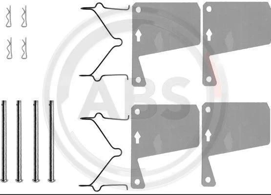 Kit d'accessoires, plaquette de frein à disque A.B.S. 0960Q