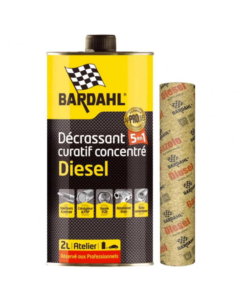 Bardahl 5 en 1 diesel, décrassant atelier - 2L