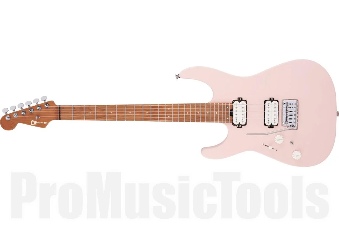 Charvel Pro-Mod DK24 HH 2PT CM LH - Caramelized Fingerboard - Satin Shell Pink - Lefthand - b-stock MC21003697