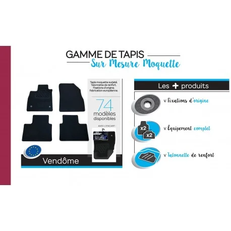 Tapis auto sur mesure moquette pour Seat Ibiza Depuis 2009