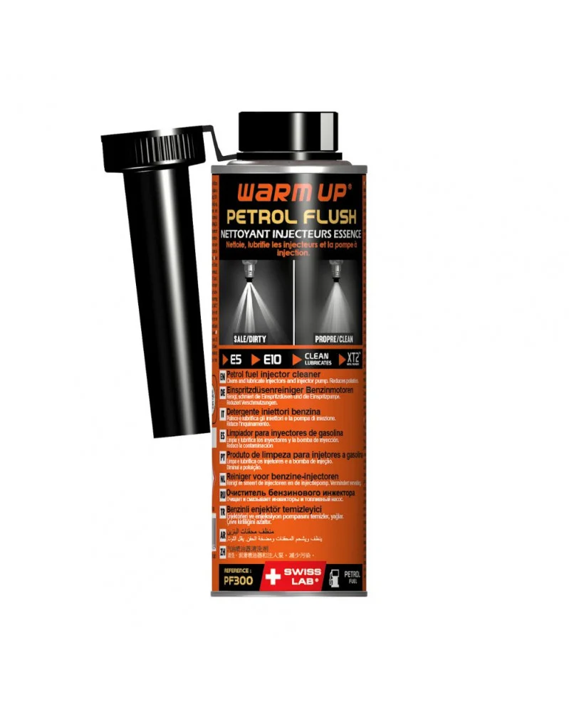 WARM UP PETROL FLUSH nettoyant injecteurs essence préventif